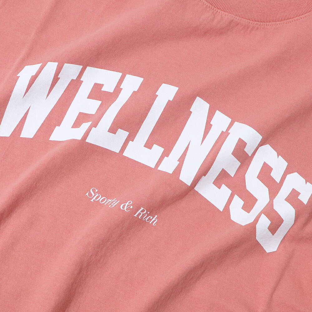 Sporty＆Rich Tシャツ ロゴプリント 半袖 ピンク