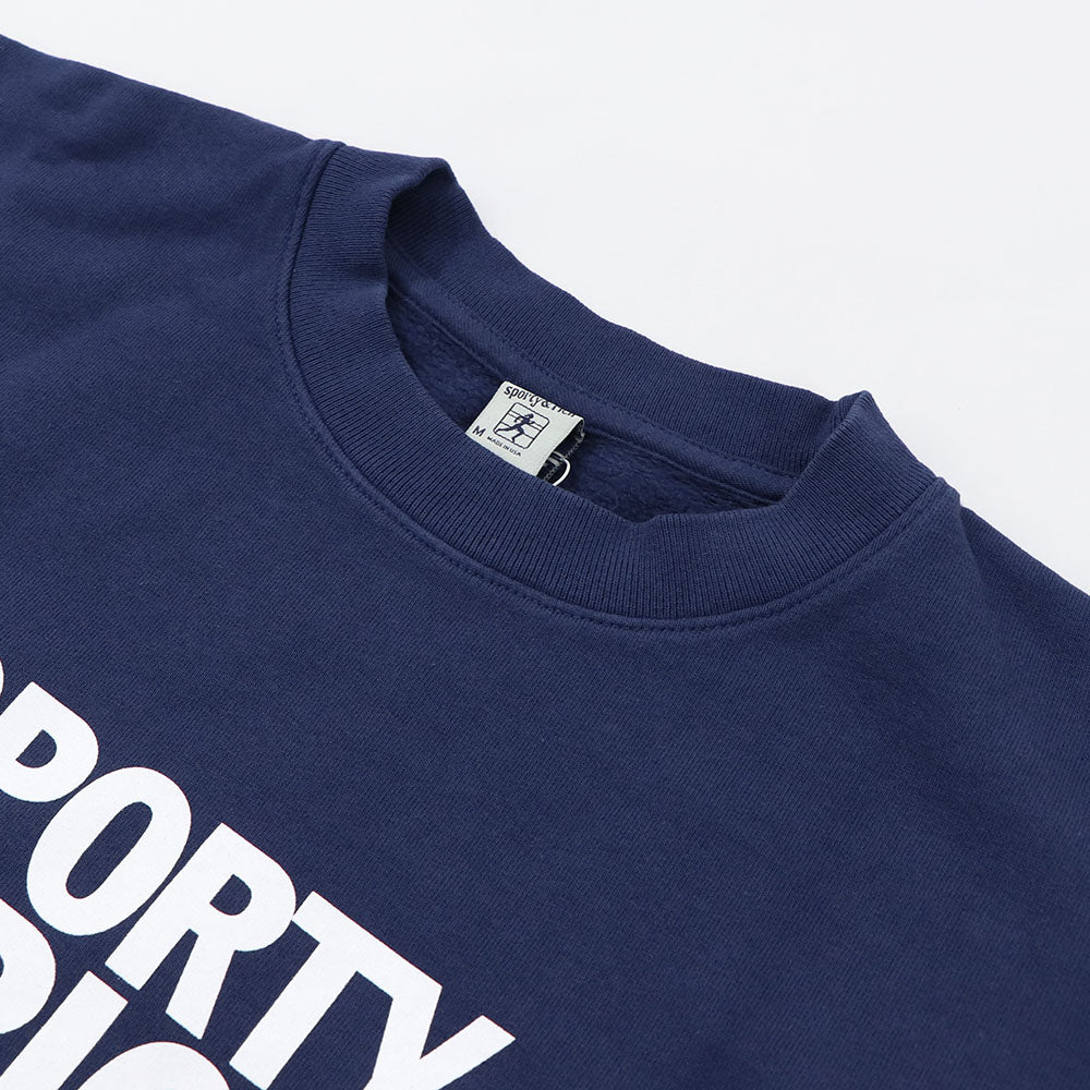 Sporty＆Rich スウェット ネイビー 裏起毛 オーバーサイズ