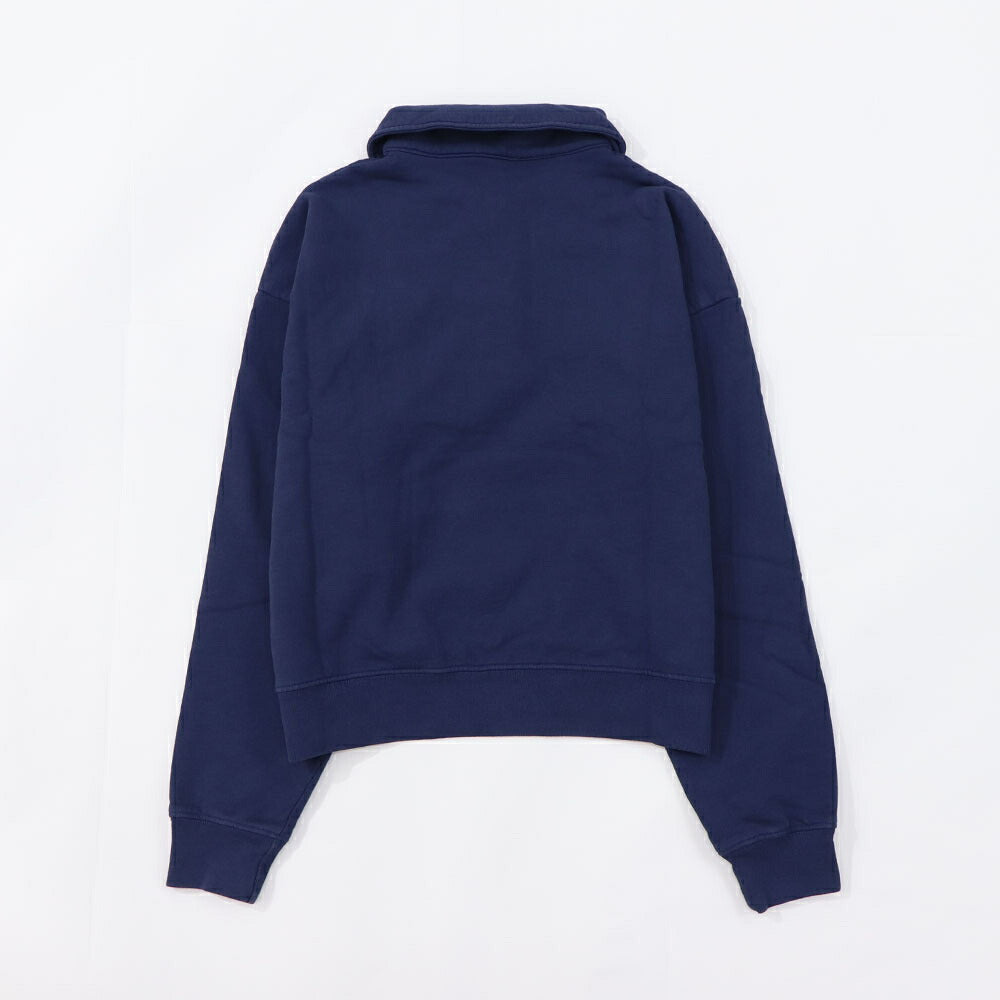 Sporty＆Rich トレーナー ネイビー クロップド丈 裏起毛