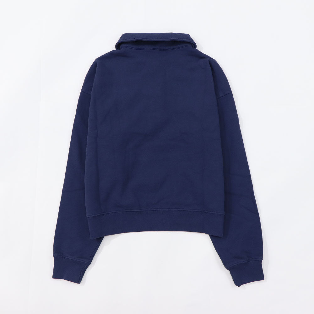 Sporty＆Rich トレーナー ネイビー クロップド丈 裏起毛