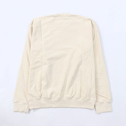 Sporty＆Rich スウェット クリーム ロゴ 裏起毛 オーバーサイズ