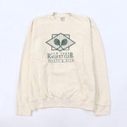 Sporty＆Rich スウェット クリーム ロゴ 裏起毛 オーバーサイズ