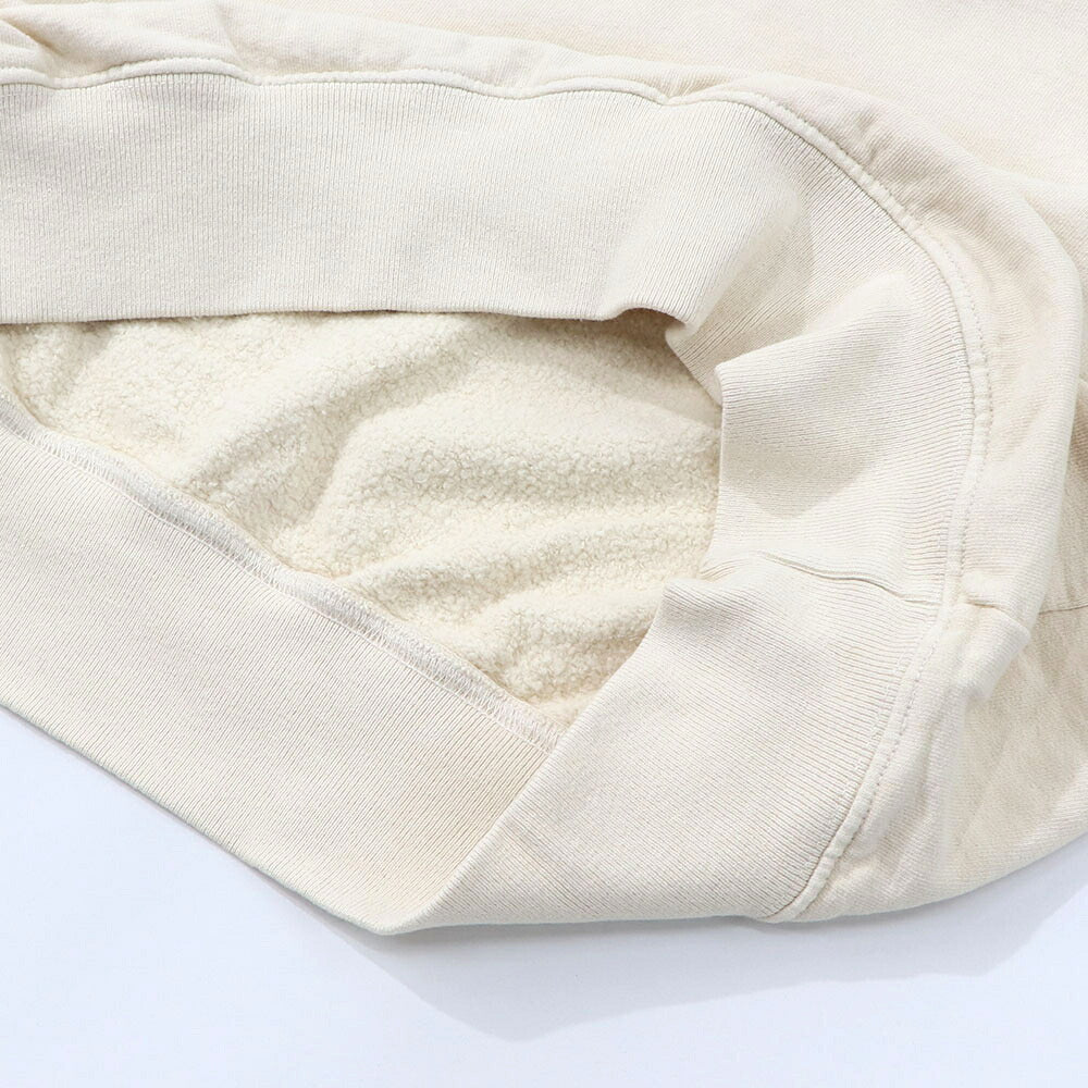 Sporty＆Rich スウェット クリーム ロゴ 裏起毛 オーバーサイズ