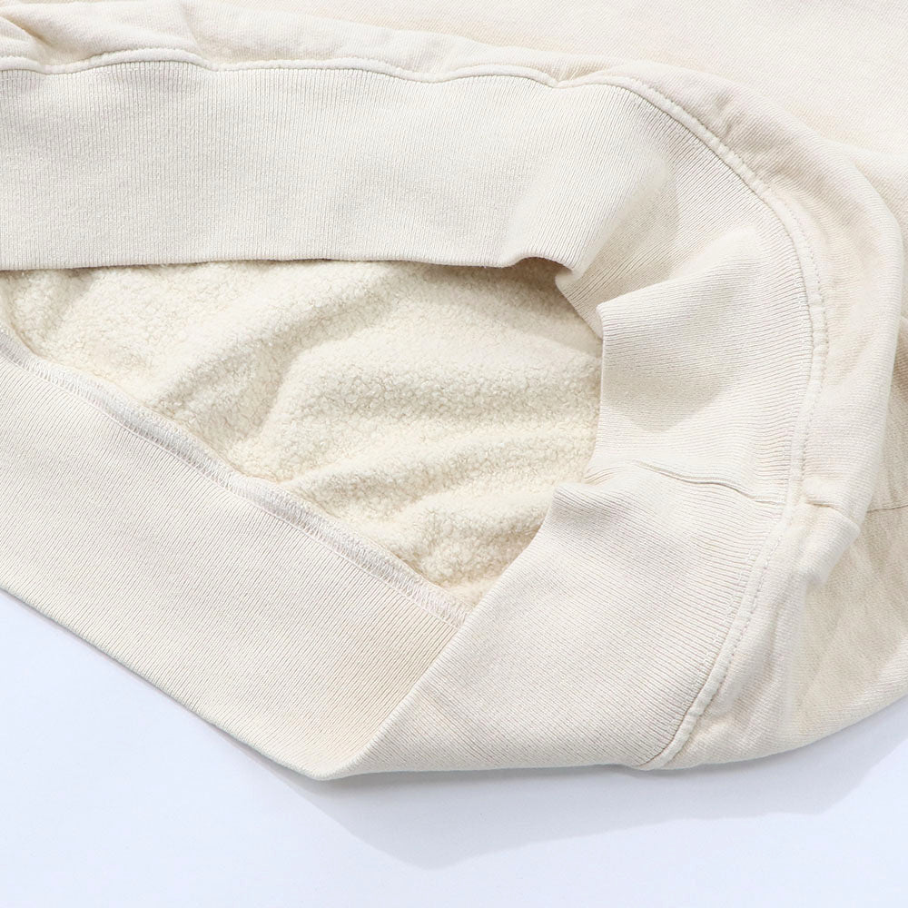 Sporty＆Rich スウェット クリーム ロゴ 裏起毛 オーバーサイズ