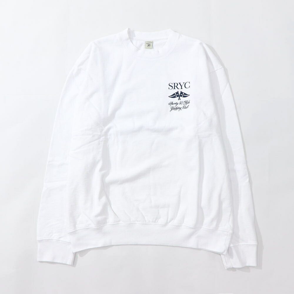 Sporty＆Richトレーナー ホワイト オーバーサイズ ロゴ 裏起毛