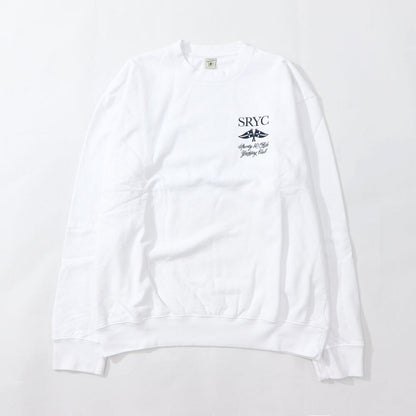 Sporty＆Richトレーナー ホワイト オーバーサイズ ロゴ 裏起毛