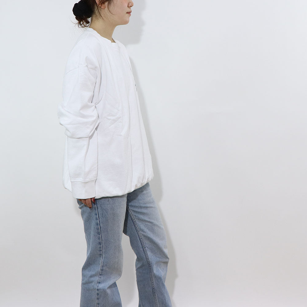 Sporty＆Richトレーナー ホワイト オーバーサイズ ロゴ 裏起毛