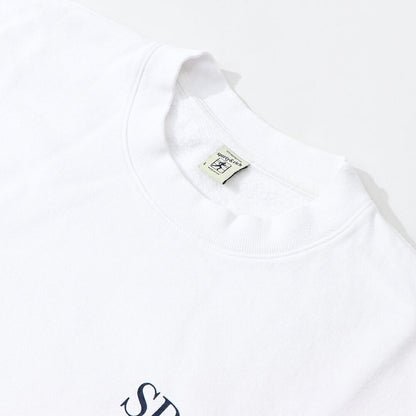 Sporty＆Richトレーナー ホワイト オーバーサイズ ロゴ 裏起毛