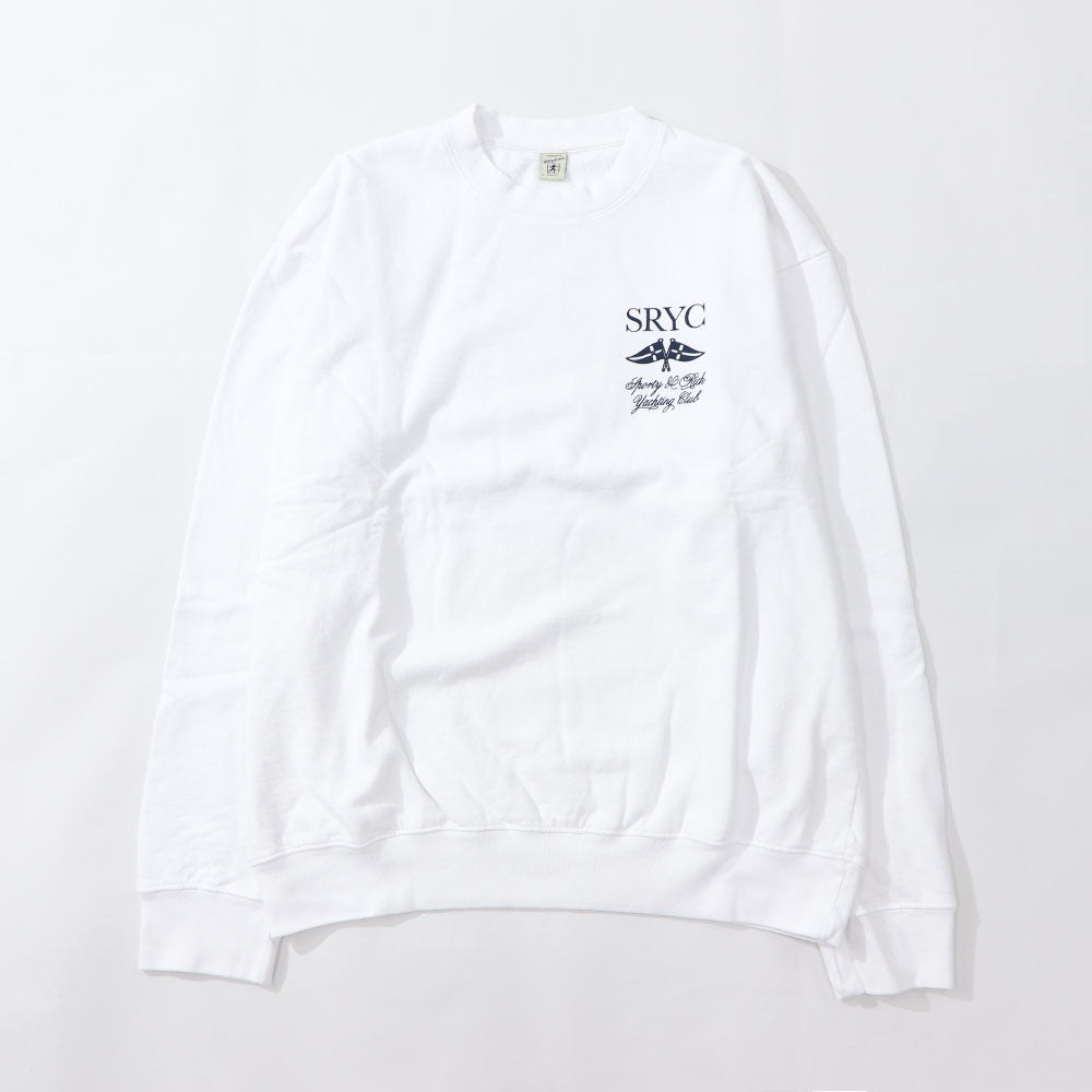 Sporty＆Richトレーナー ホワイト オーバーサイズ ロゴ 裏起毛