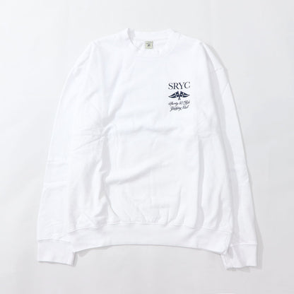Sporty＆Richトレーナー ホワイト オーバーサイズ ロゴ 裏起毛