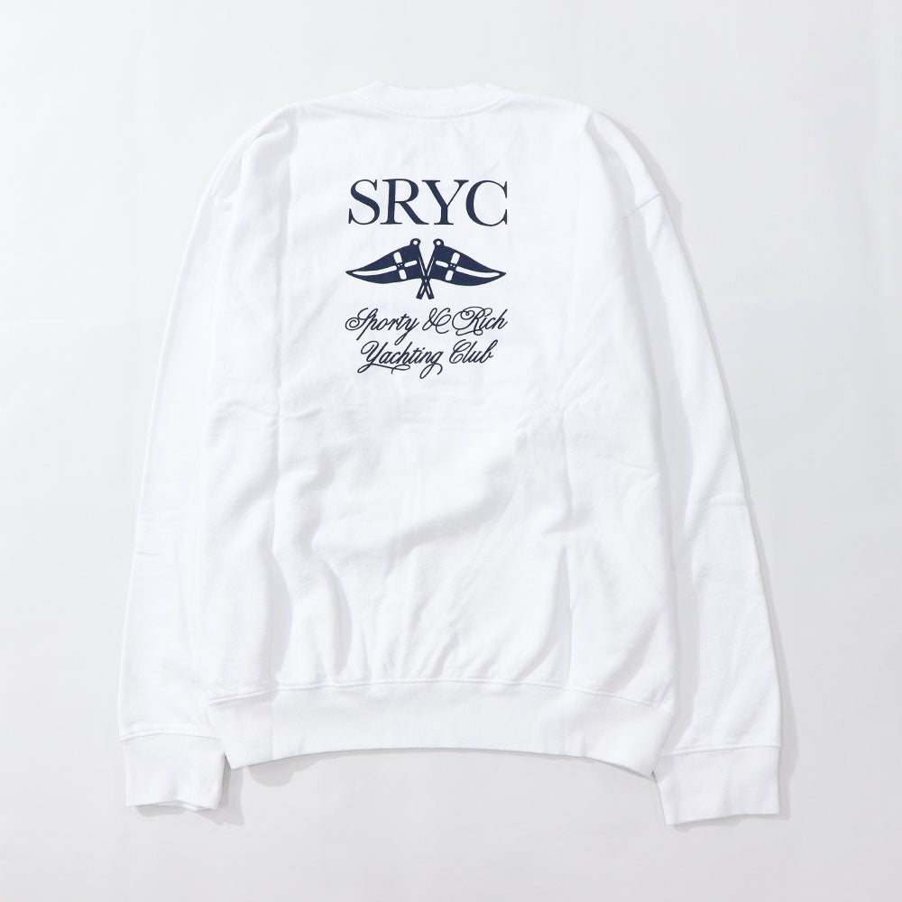 Sporty＆Richトレーナー ホワイト オーバーサイズ ロゴ 裏起毛