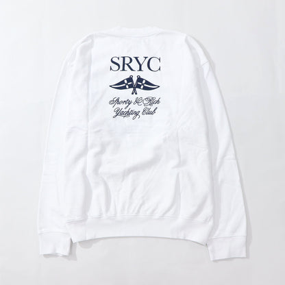 Sporty＆Richトレーナー ホワイト オーバーサイズ ロゴ 裏起毛