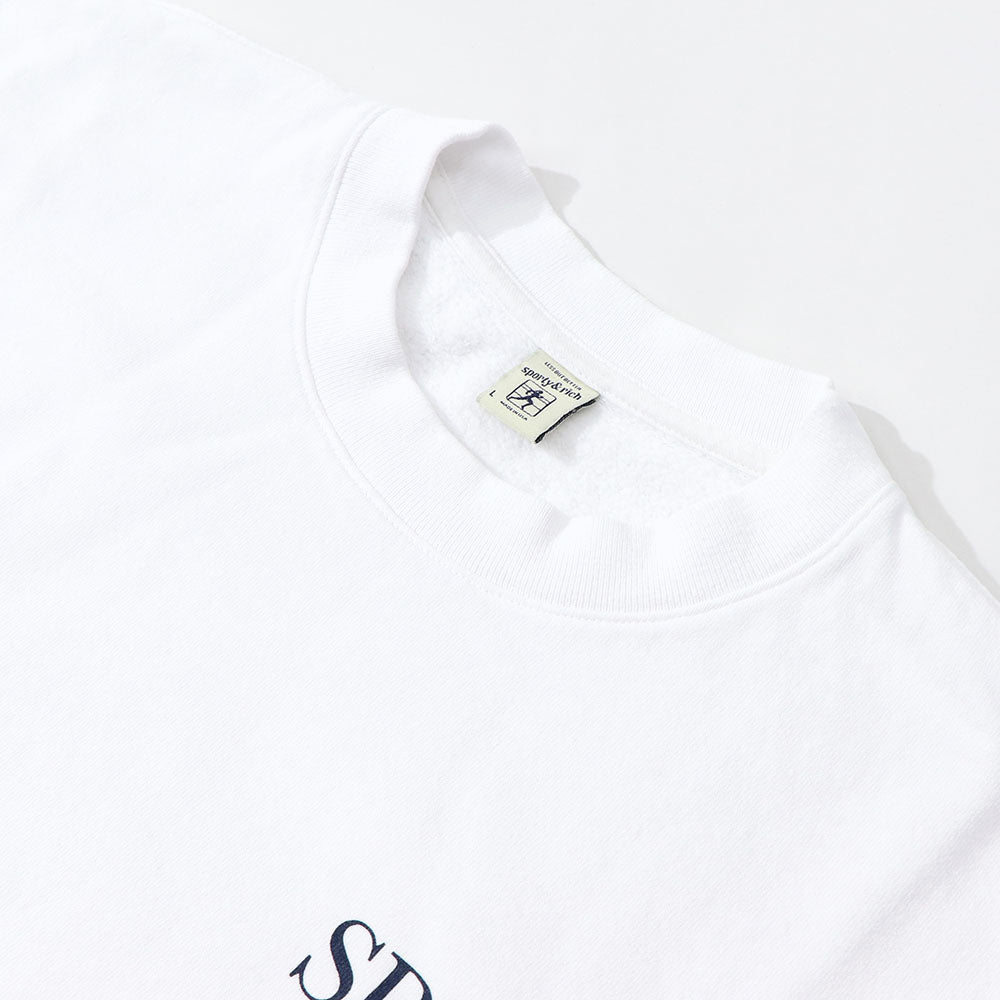 Sporty＆Richトレーナー ホワイト オーバーサイズ ロゴ 裏起毛