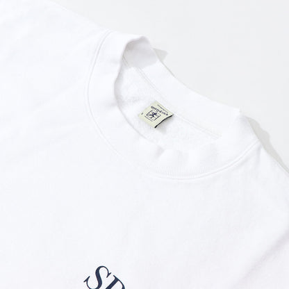 Sporty＆Richトレーナー ホワイト オーバーサイズ ロゴ 裏起毛