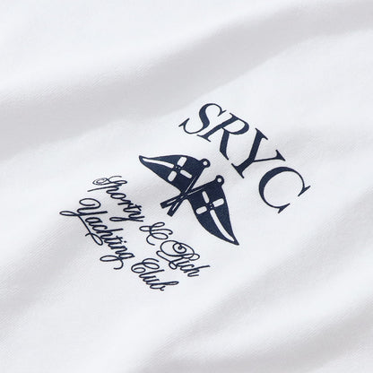 Sporty＆Richトレーナー ホワイト オーバーサイズ ロゴ 裏起毛