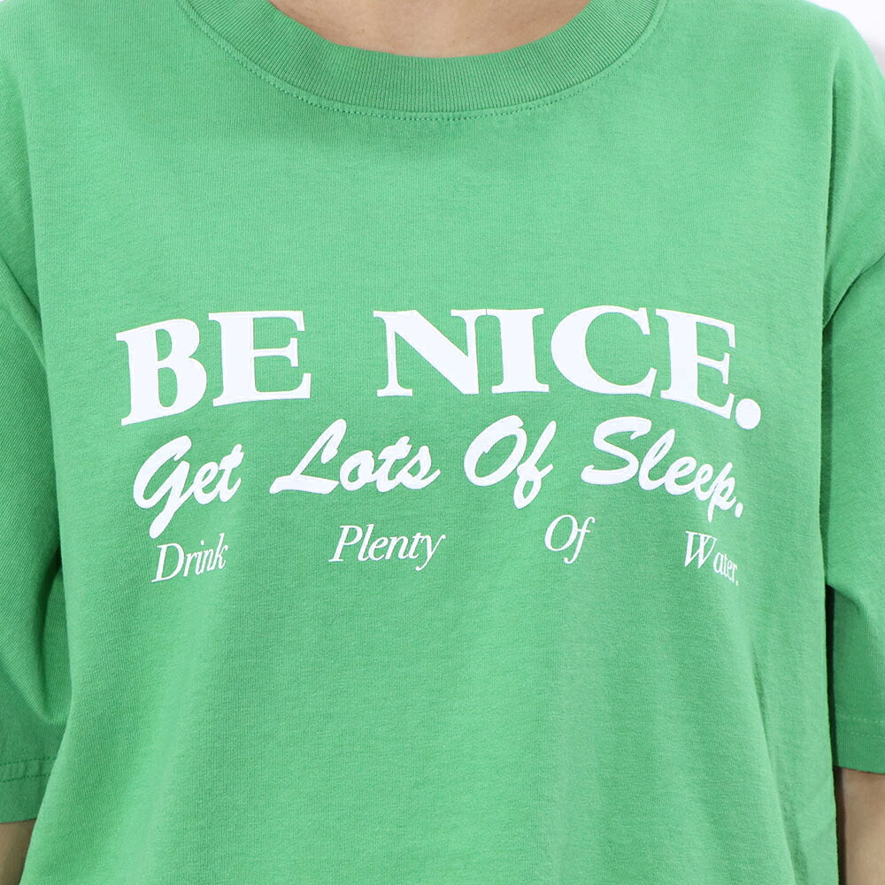 Sporty＆Rich Tシャツ ロゴプリント 半袖 グリーン