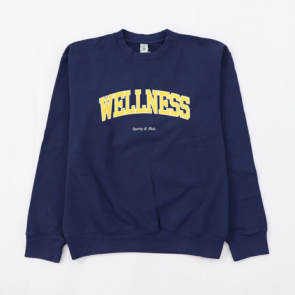 Sporty＆Rich スウェット ネイビー 長袖 オーバーサイズ 裏起毛