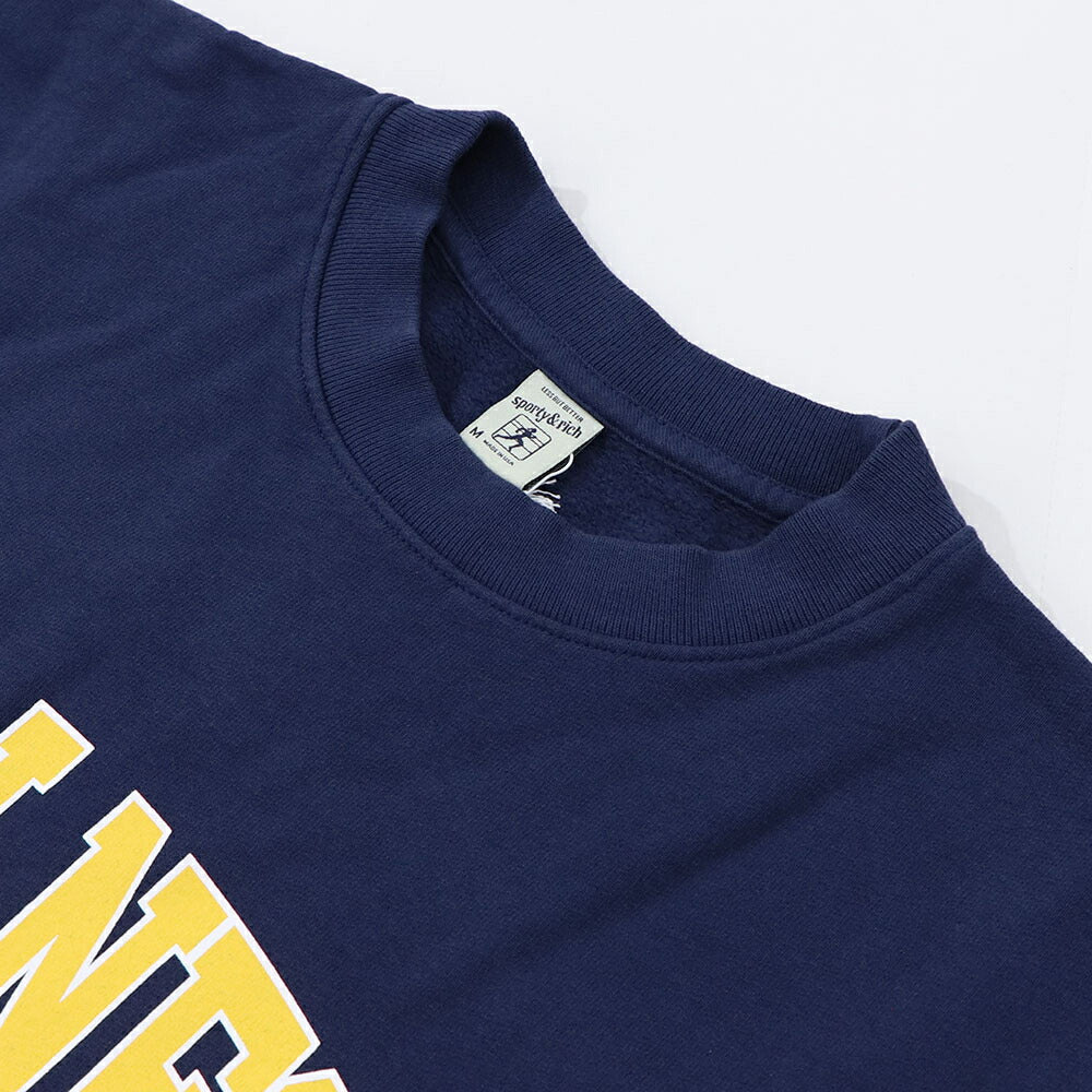 Sporty＆Rich スウェット ネイビー 長袖 オーバーサイズ 裏起毛