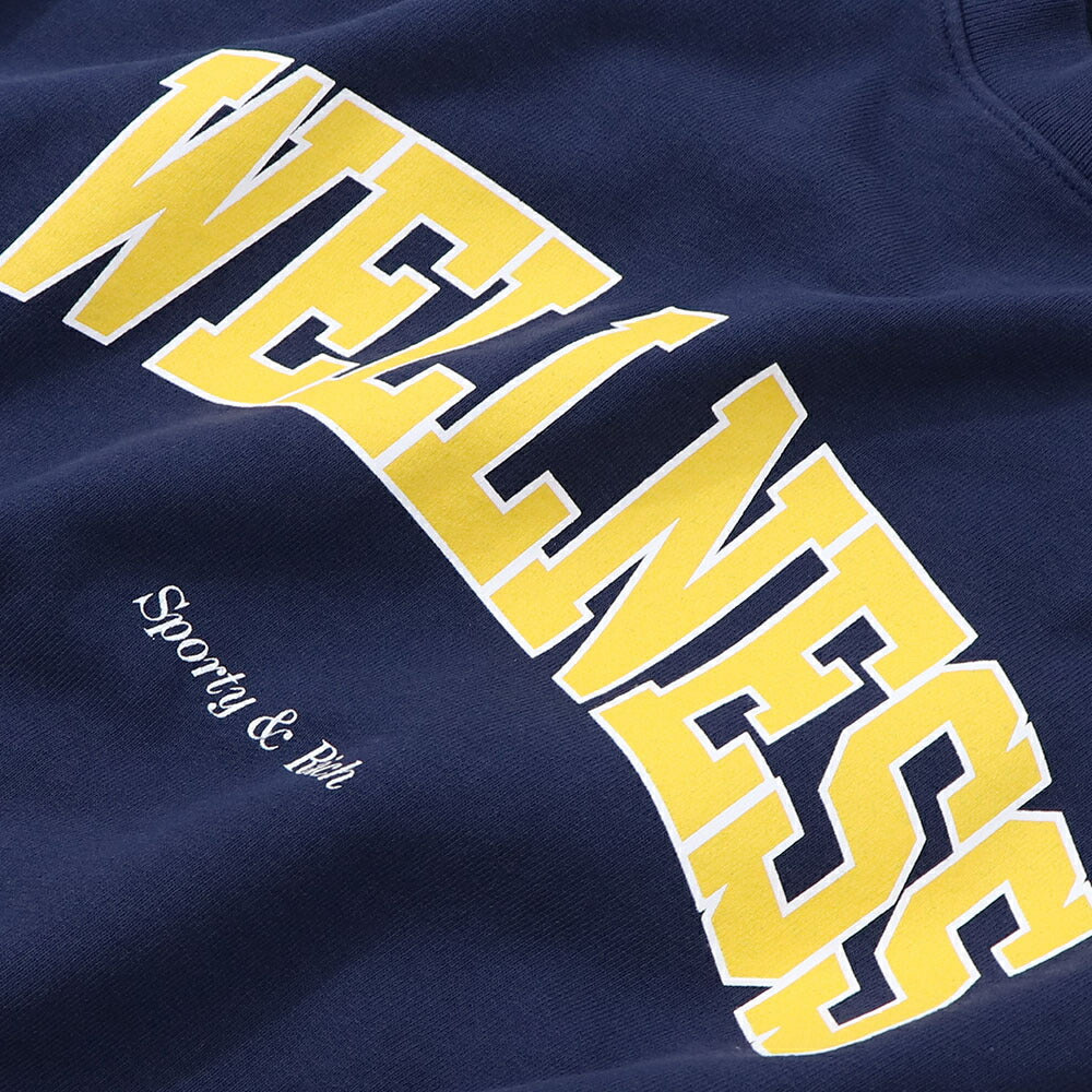 Sporty＆Rich スウェット ネイビー 長袖 オーバーサイズ 裏起毛