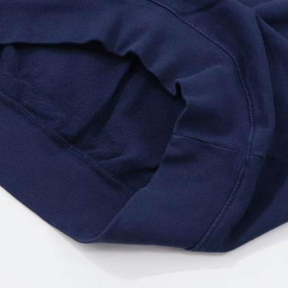 Sporty＆Rich スウェット ネイビー 長袖 オーバーサイズ 裏起毛