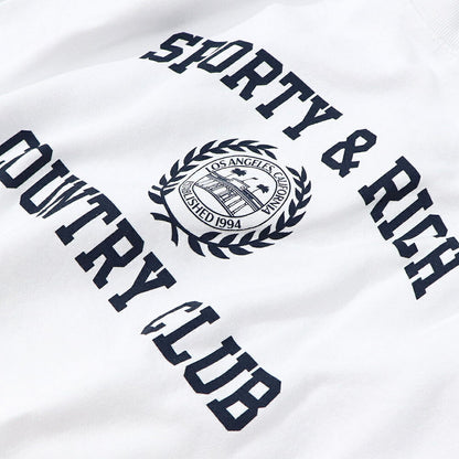 Sporty＆Rich スウェット ホワイト 長袖 オーバーサイズ 裏起毛