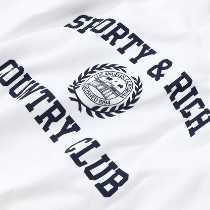 Sporty＆Rich スウェット ホワイト 長袖 オーバーサイズ 裏起毛