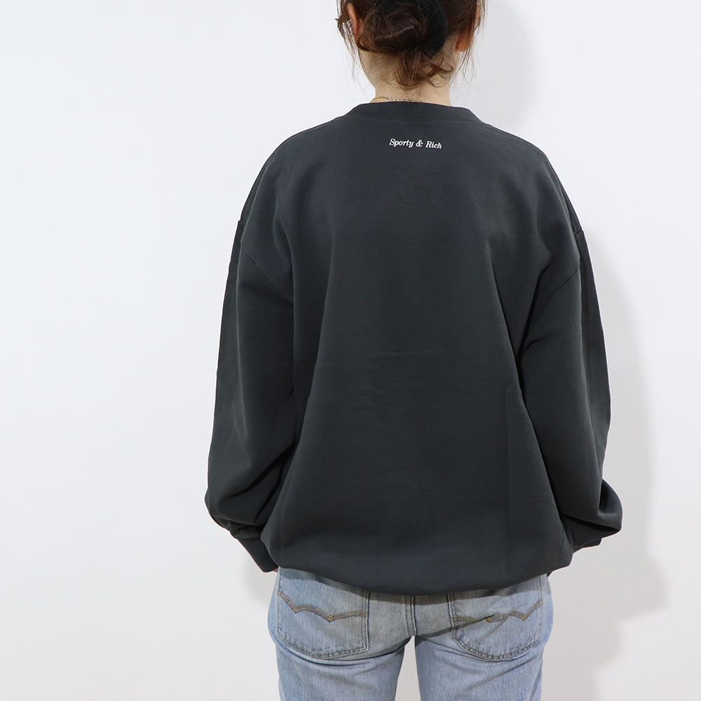 Sporty＆Rich スウェット グレー 長袖 オーバーサイズ 裏起毛