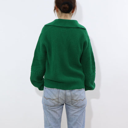 Sporty＆Rich ニット グリーン カシミア 長袖 セーター