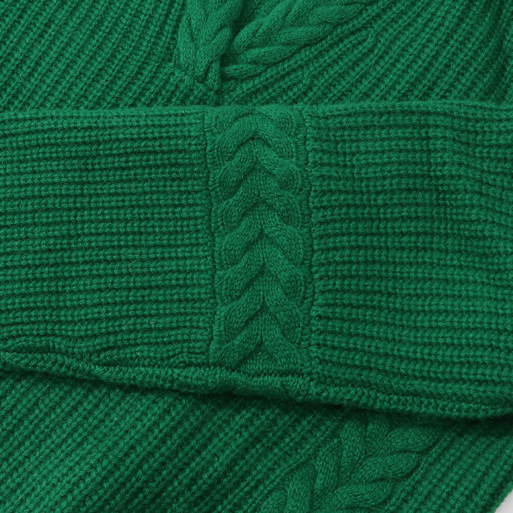 Sporty＆Rich ニット グリーン カシミア 長袖 セーター