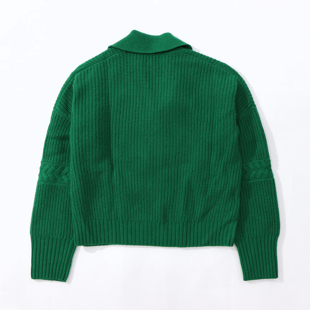 Sporty＆Rich ニット グリーン カシミア 長袖 セーター