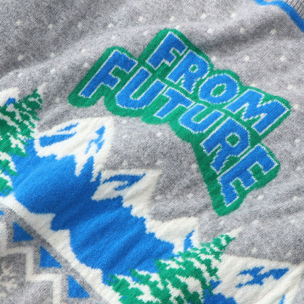 Sporty＆Rich ニット グレー カシミア ロゴ 長袖 セーター