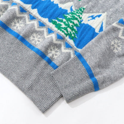 Sporty＆Rich ニット グレー カシミア ロゴ 長袖 セーター