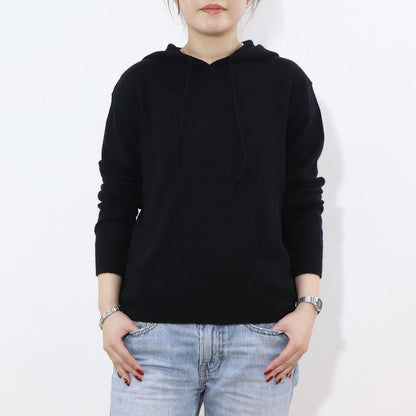 Sporty＆Rich ニット ブラック ロゴ 長袖 セーター