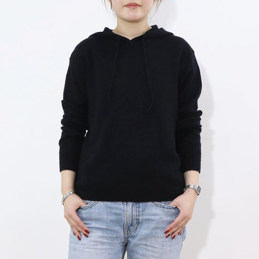 Sporty＆Rich ニット ブラック ロゴ 長袖 セーター