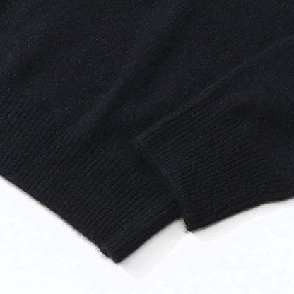 Sporty＆Rich ニット ブラック ロゴ 長袖 セーター