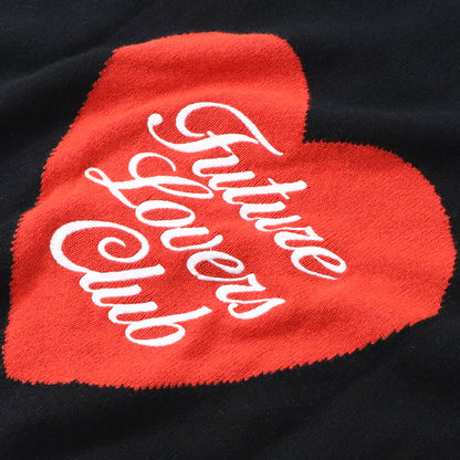 Sporty＆Rich ニット ブラック ロゴ 長袖 セーター