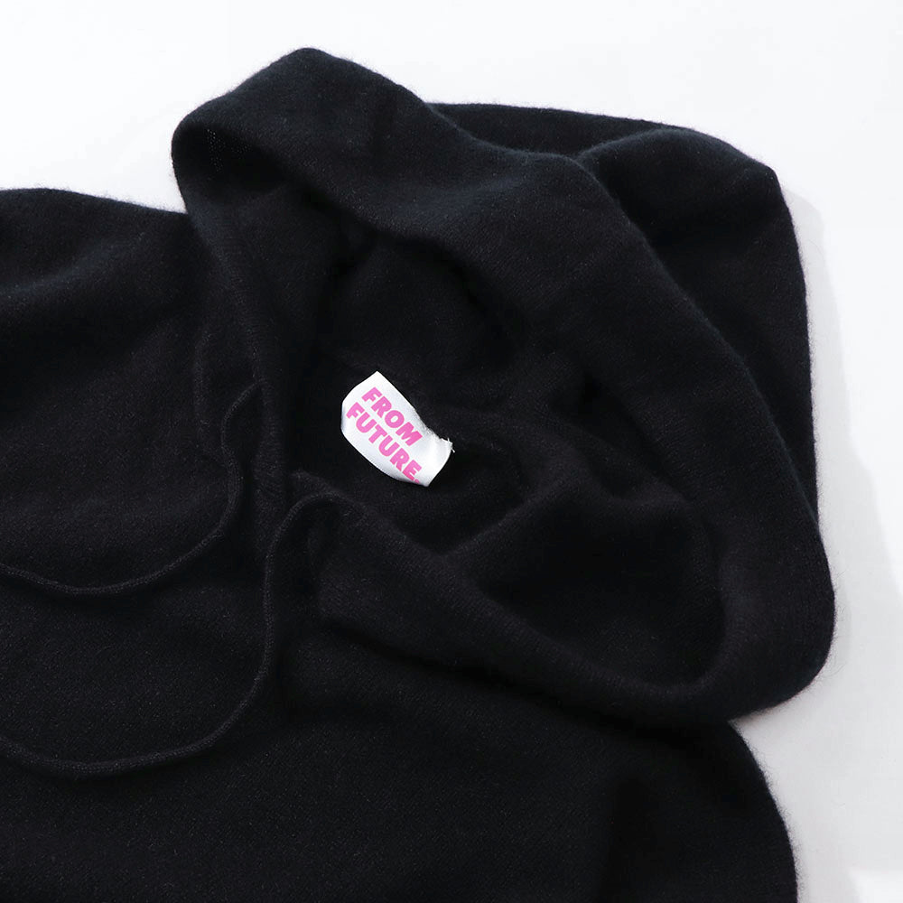 Sporty＆Rich ニット ブラック ロゴ 長袖 セーター