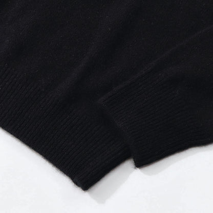 Sporty＆Rich ニット ブラック ロゴ 長袖 セーター