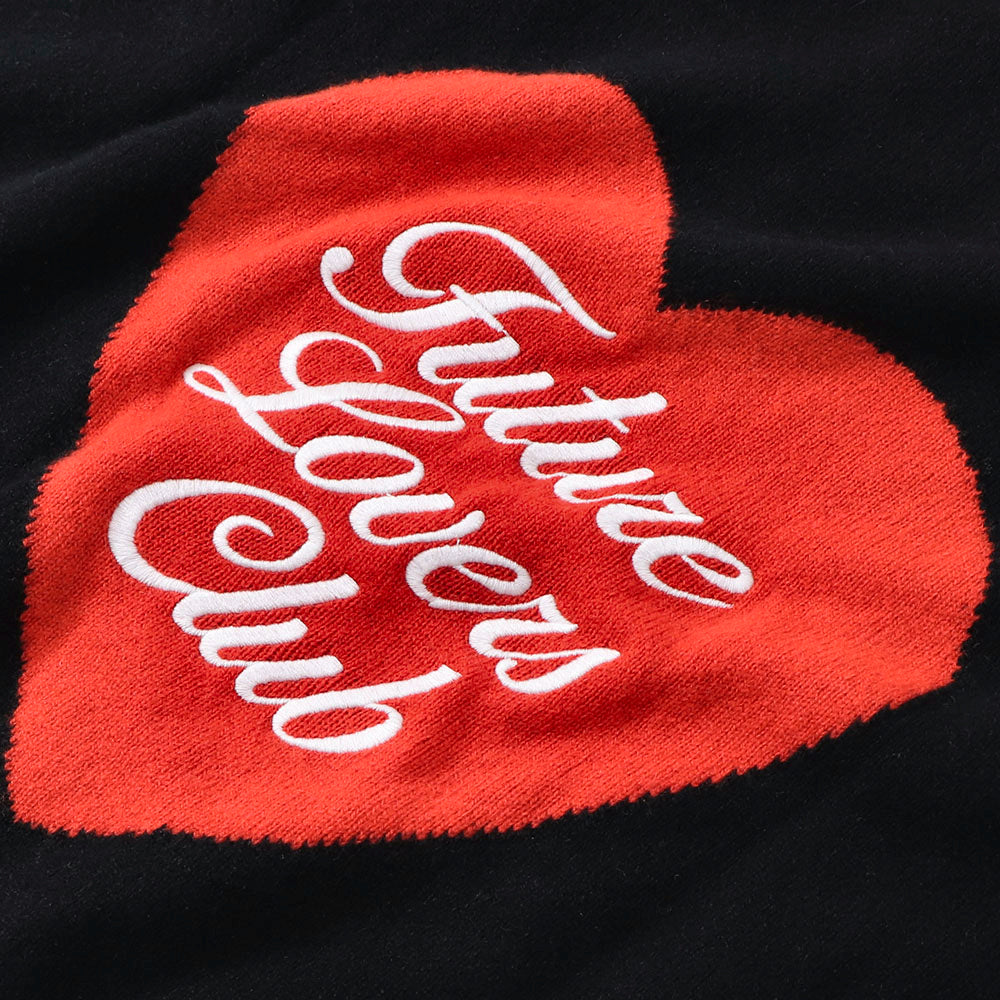 Sporty＆Rich ニット ブラック ロゴ 長袖 セーター