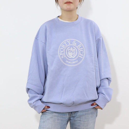 Sporty＆Rich スウェット ライトパープル オーバーサイズ 裏起毛