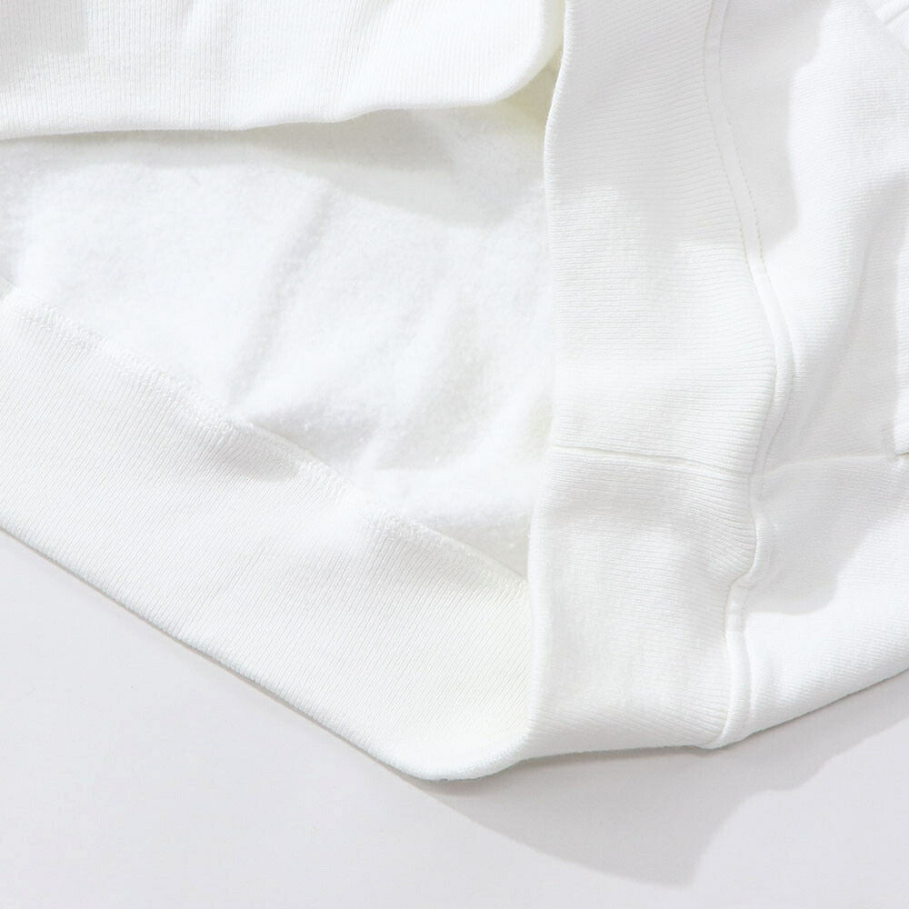 Sporty＆Rich スウェット ホワイト オーバーサイズ ハーフジップ