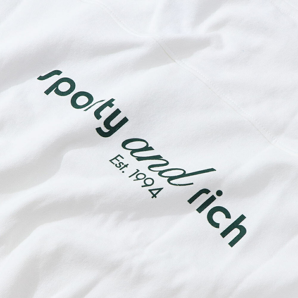 Sporty＆Rich スウェット ホワイト オーバーサイズ ハーフジップ