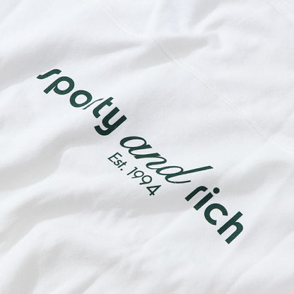 Sporty＆Rich スウェット ホワイト オーバーサイズ ハーフジップ