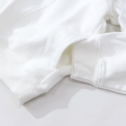 Sporty＆Rich スウェット ホワイト オーバーサイズ ハーフジップ