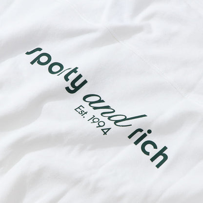 Sporty＆Rich スウェット ホワイト オーバーサイズ ハーフジップ