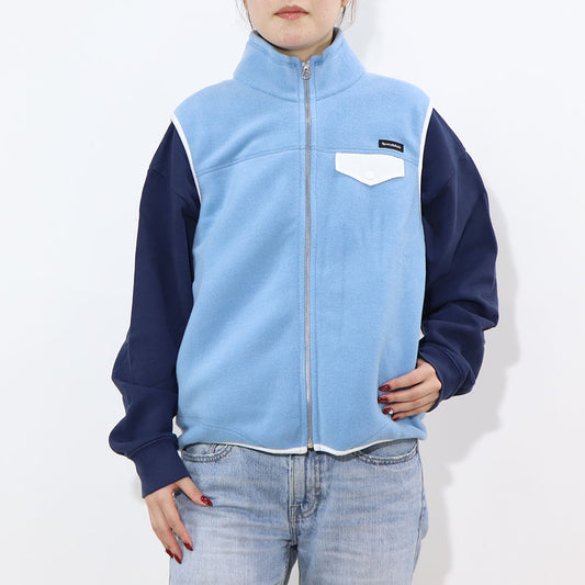 Sporty＆Rich ベスト ジレ  ブルー フリース ロゴ