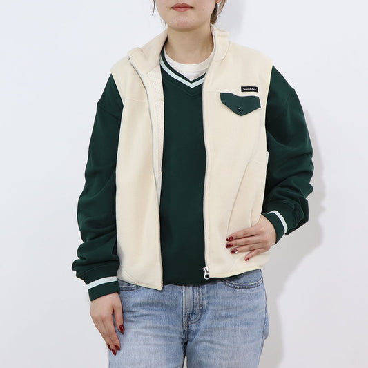 Sporty＆Rich ベスト ジレ ホワイト フリース ロゴ