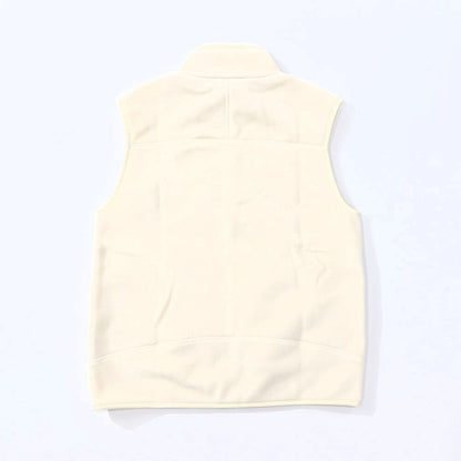 Sporty＆Rich ベスト ジレ ホワイト フリース ロゴ