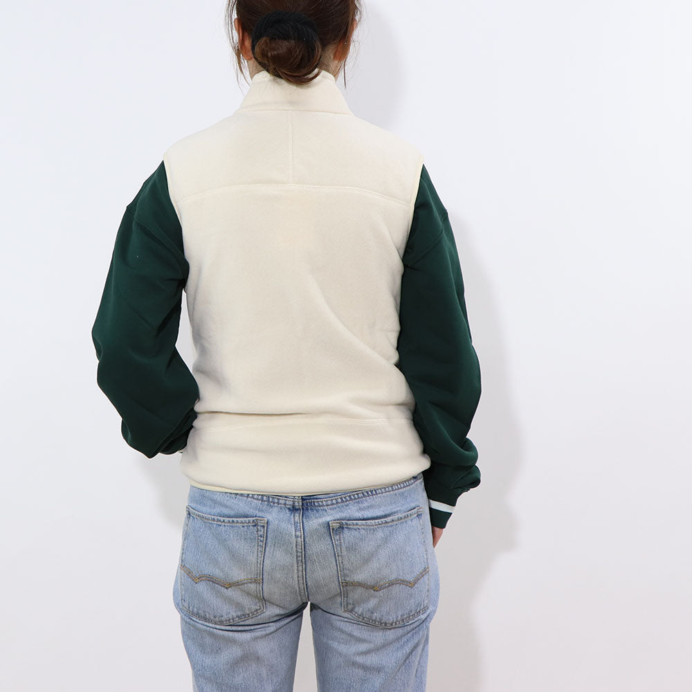 Sporty＆Rich ベスト ジレ ホワイト フリース ロゴ