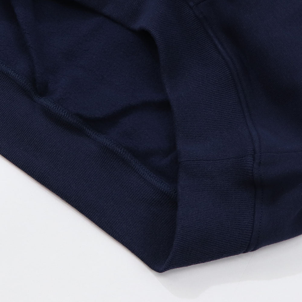 Sporty＆Rich トレーナー ネイビー ハーフジップ クロップド丈